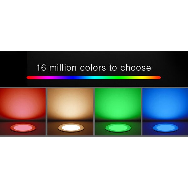 Milight / MiBoxer 6 Watt RGB + Warm Wit + Koud Wit CCT Downlight Dual White