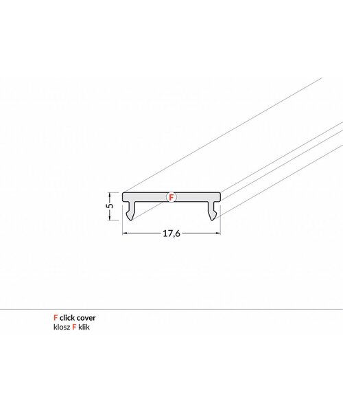 TOPMET Aluminium inbouw profiel voor 14mm strips 2 meter Groove14