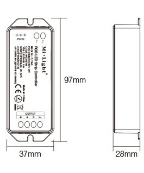 Milight / MiBoxer RGB LEDStrip Losse Zone controller