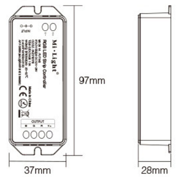 Milight / MiBoxer RGB LEDStrip Losse Zone controller