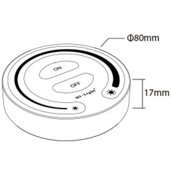 Milight / MiBoxer Draadloze Dimmer voor enkel kleurige LEDStrips