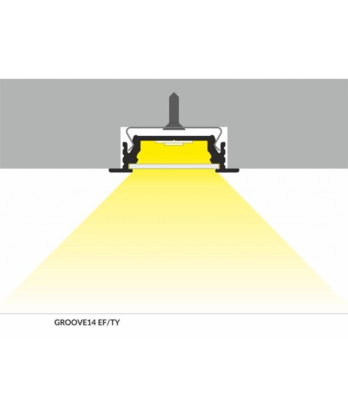 TOPMET Aluminium inbouw profiel 2 meter voor 10mm ledstrips Groove10