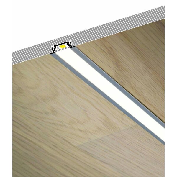 TOPMET Aluminium inbouw profiel 2 meter voor 10mm ledstrips Groove10