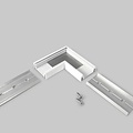 TOPMET 90 graden hoek connector voor Topmet SLIM8 opbouw profiel 8mm