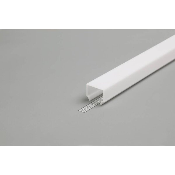 TOPMET Click Cover E7 Opaal 2 meter 2cm hoog voor 14mm opbouw profiel