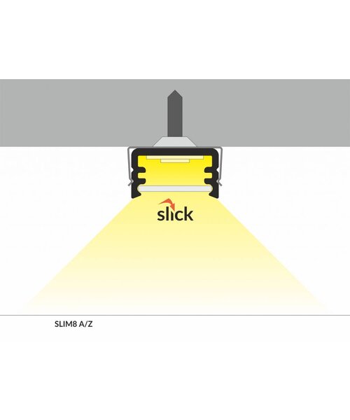TOPMET Aluminium opbouw profiel SLIM voor 8mm strips 1 meter Slim8