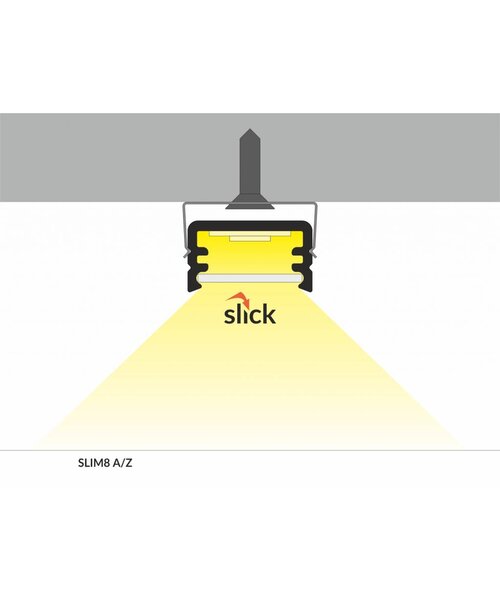 TOPMET Aluminium opbouw profiel SLIM voor 8mm strips 1 meter Slim8