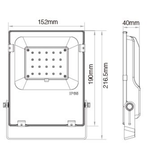 Milight / MiBoxer 20 Watt RGB+CCT LED Floodlight Warm Wit + Koud Wit