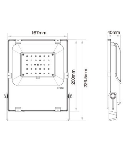 Milight / MiBoxer 30 Watt RGB+CCT LED Floodlight Warm Wit + Koud Wit