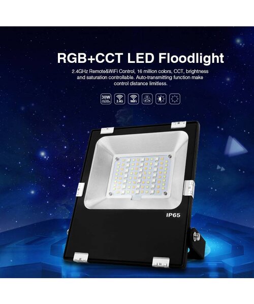 Milight / MiBoxer 30 Watt RGB+CCT LED Floodlight Warm Wit + Koud Wit