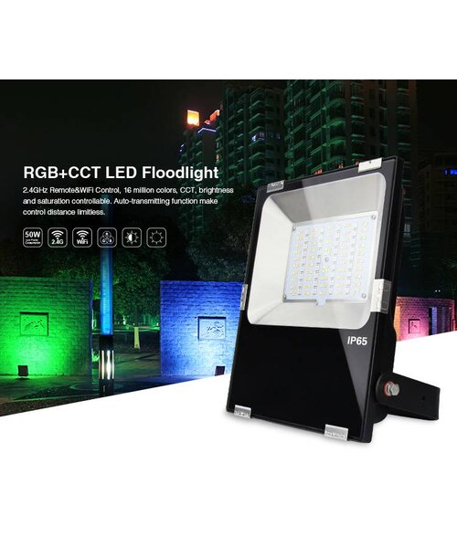 Milight / MiBoxer 50 Watt RGB+CCT LED Floodlight Warm Wit + Koud Wit