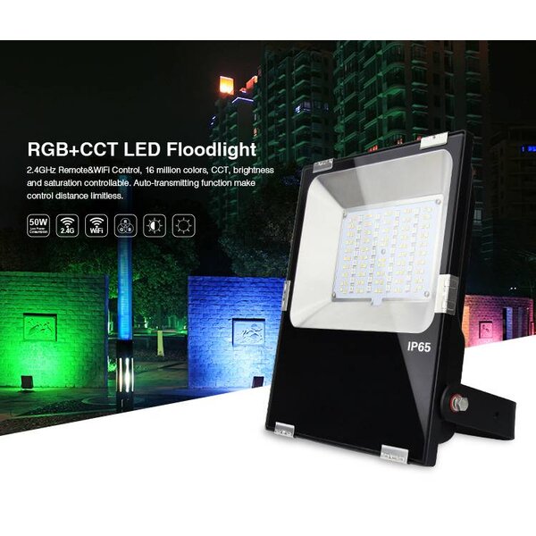 Milight / MiBoxer 50 Watt RGB+CCT LED Floodlight Warm Wit + Koud Wit
