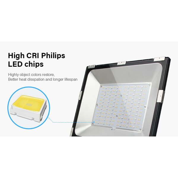 Milight / MiBoxer 100 Watt RGB+CCT LED Floodlight Warm Wit + Koud Wit