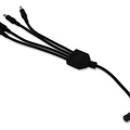 LEDstrip DC voeding splitter 1 x female naar 4x male voor 12 en 24 Volt