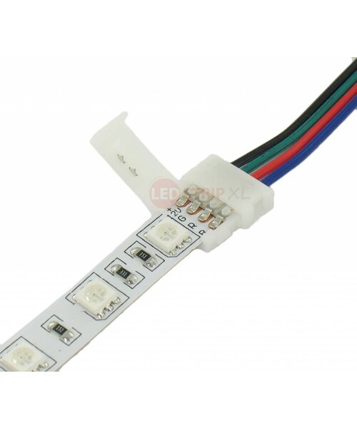 RGB ledstrip connector koppelstuk 15cm 4-aderig, verbinden zonder te solderen