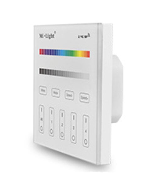 Milight / MiBoxer Draadloos 2,4Ghz Inbouw Wandpaneel 230 Volt 4 Zone RGB+CCT