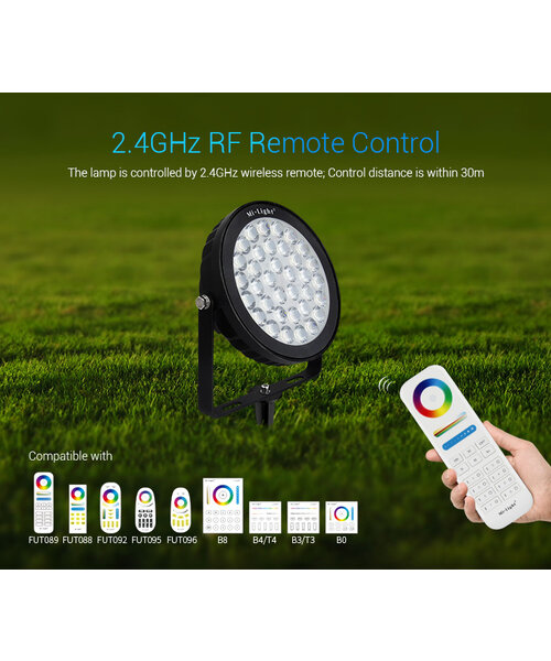 Milight / MiBoxer 25 Watt 230 Volt RGB + Warm Wit + Koud Wit Tuinlamp