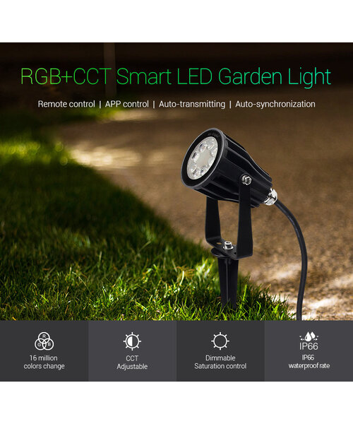 Milight / MiBoxer 6 Watt 230 Volt RGB + Warm Wit + Koud Wit Tuinlamp