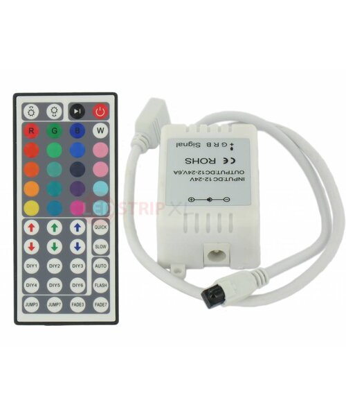 RGB ledstrip Infrarood controller met afstandsbediening 48 knoppen