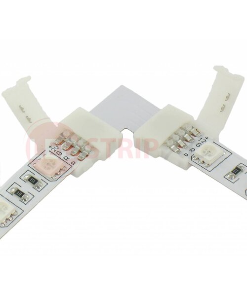 RGB ledstrip connector koppelstuk voor hoeken 4-aderig, verbinden zonder te solderen