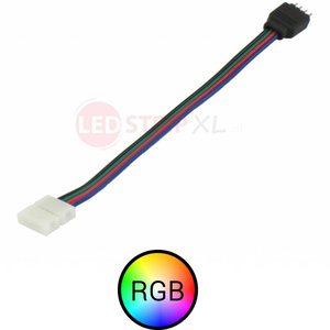 Gezicht omhoog sociaal toewijzing RGB ledstrip stekker koppelstuk 15cm 4-aderig | LEDStripXL - LEDStripXL