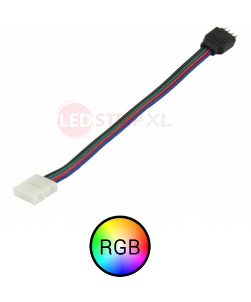 RGB ledstrip stekker koppelstuk 15cm 4-aderig, verbinden zonder te solderen