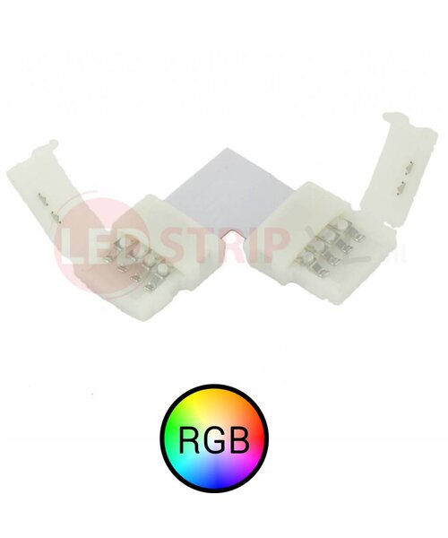 RGB ledstrip connector koppelstuk voor hoeken 4-aderig, verbinden zonder te solderen