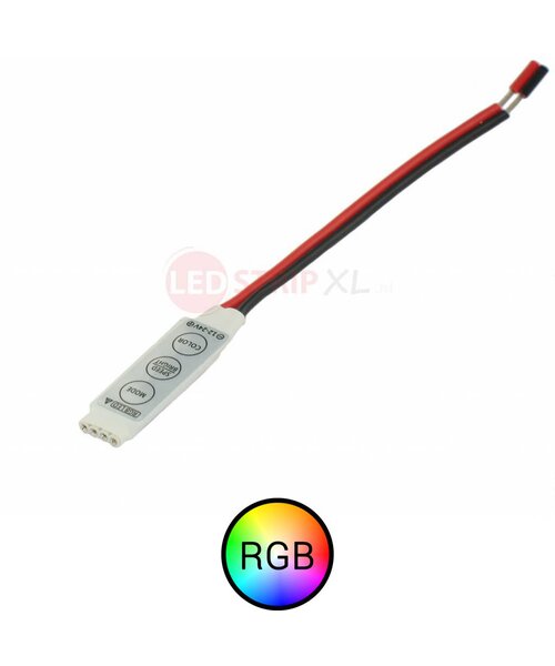 Mini controller met draad voor RGB ledstrips 12-24V
