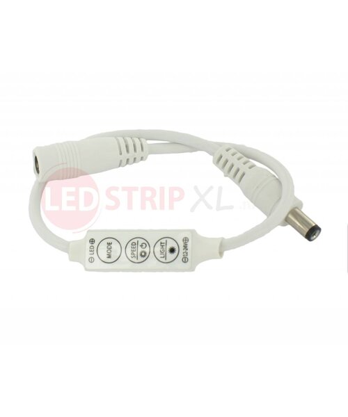 LEDStrip mini controller en dimmer voor enkelkleurige strips 12-24V