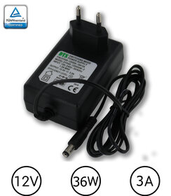 LEDstrip voedingsadapter 12V - 3A – 36 Watt