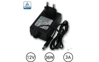 LEDstrip voedingsadapter 12V - 3A – 36 Watt