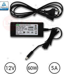 LEDstrip voedingsadapter 12V - 5A – 60 Watt