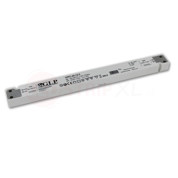 GLP Extra smalle LED driver/transformator 12V 60W 5A