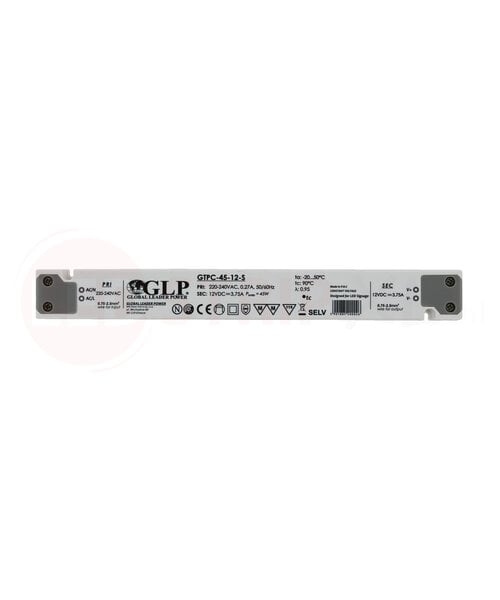 GLP Extra smalle LED driver/transformator 12V 45W 3.75A