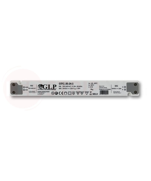 GLP Extra smalle LED driver/transformator 24V 30W 1.25A