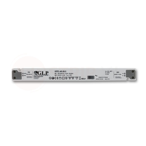 GLP Extra smalle LED driver/transformator 24V 60W 2.5A