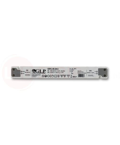 GLP Extra smalle LED driver/transformator 24V 45W 1.9A