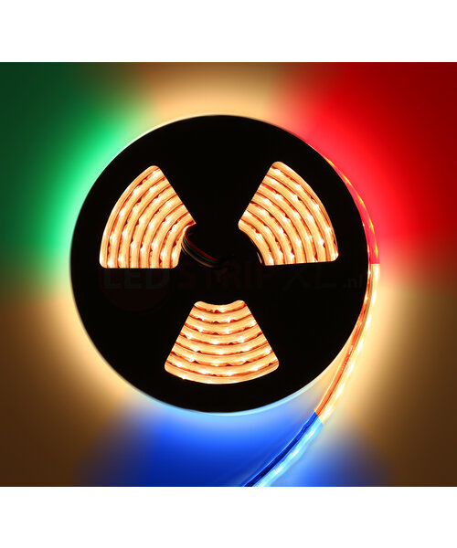 RGBW LEDStrip (RGB + Warm Wit) 5 meter 12V 300 led (60 led per meter)