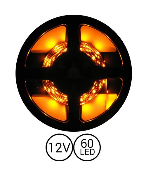 PowerLED Geel 0,5 t/m 2,5 Meter 60LED per meter 12 Volt