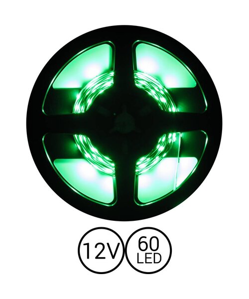 PowerLED Groen 0,5 t/m 2,5 Meter 60LED per meter 12 Volt