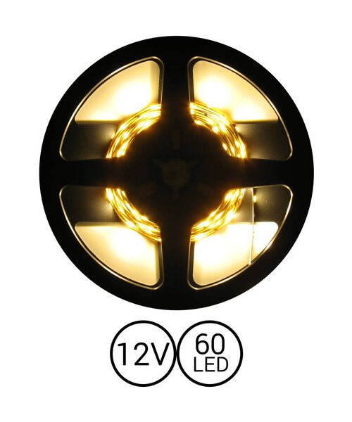 PowerLED Warm Wit 0,5 t/m 2,5 Meter 60 LED per meter 12 Volt