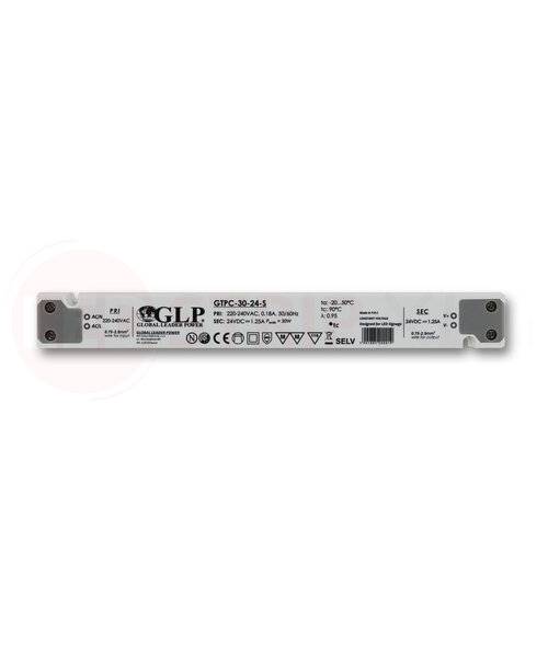 GLP Extra smalle LED driver/transformator 12V 30W 2.5A