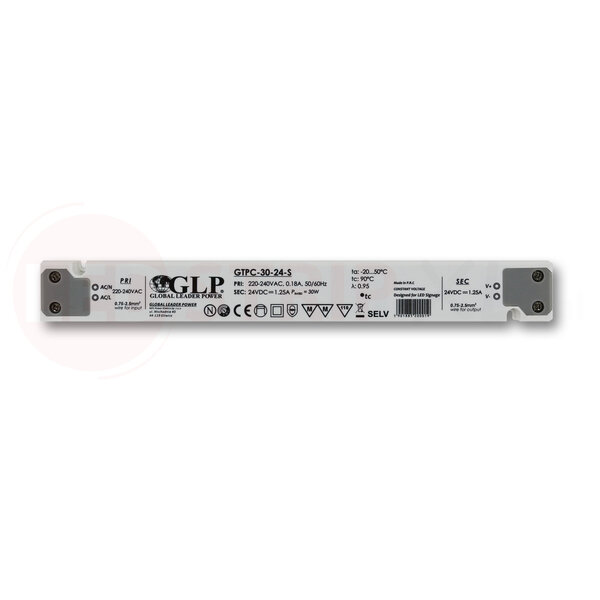 GLP Extra smalle LED driver/transformator 12V 30W 2.5A