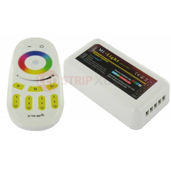 Milight / MiBoxer RGBW (multikleur + warm wit) LEDStrip 4-zone RF SET