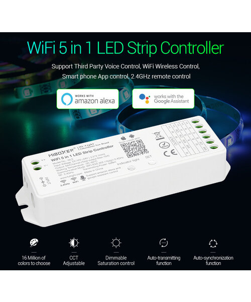 Milight / MiBoxer 5-in-1 draadloze 2.4G+WIFI Smart Controller WL5