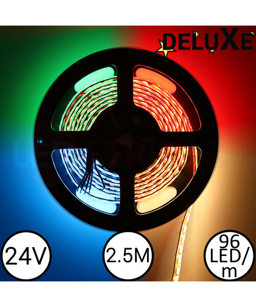 LED Strip RGBW DELUXE 2.5 Meter 96 LED per meter 24 Volt