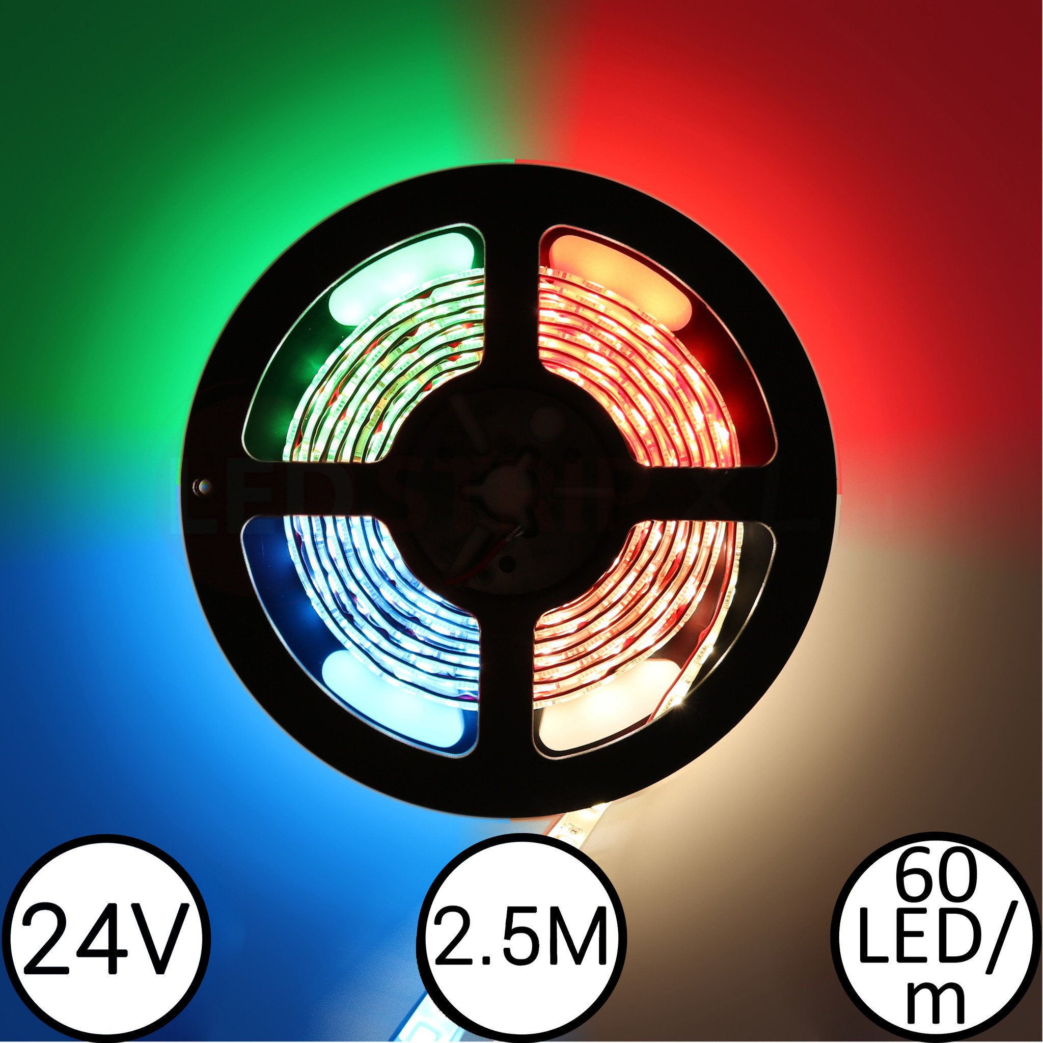 24 Volt LED Streifen weiß - IP65 - 2,5 Meter - All Day Led