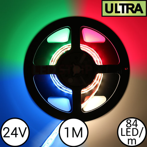 LED Strip RGBW Ultra 1 Meter 84 LED per meter 24 Volt