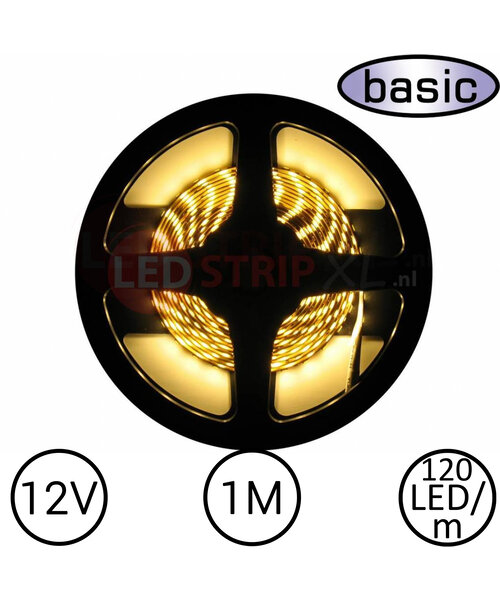 LEDStrip Warm Wit 1 Meter 120 LED per meter 12 Volt - Basic