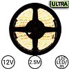 LED Strip Warm Wit 2,5 Meter 120 LED per meter 12 Volt - Ultra